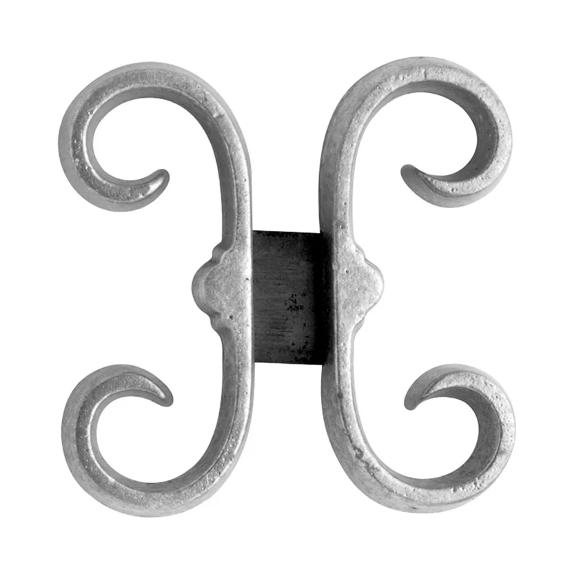 Aluminum Picket Casting, C Scrolls Banded, Single Faced. Overlays 3/4 ...