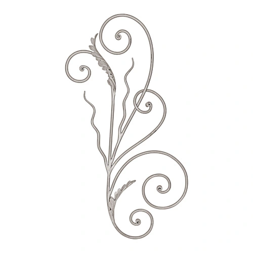 Forged Steel Panel, Inclined or Pitched Railing, Straight. Scrolled ...